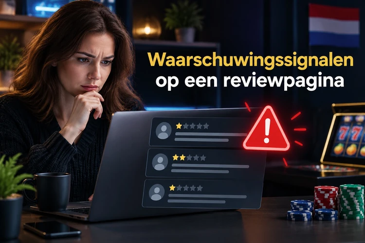 Waarschuwingssignalen op een reviewpagina