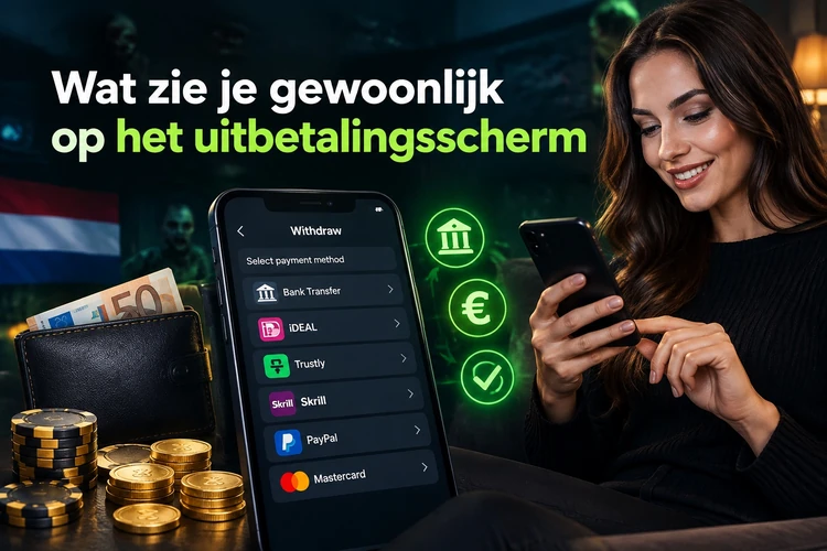 Wat zie je gewoonlijk op het uitbetalingsscherm